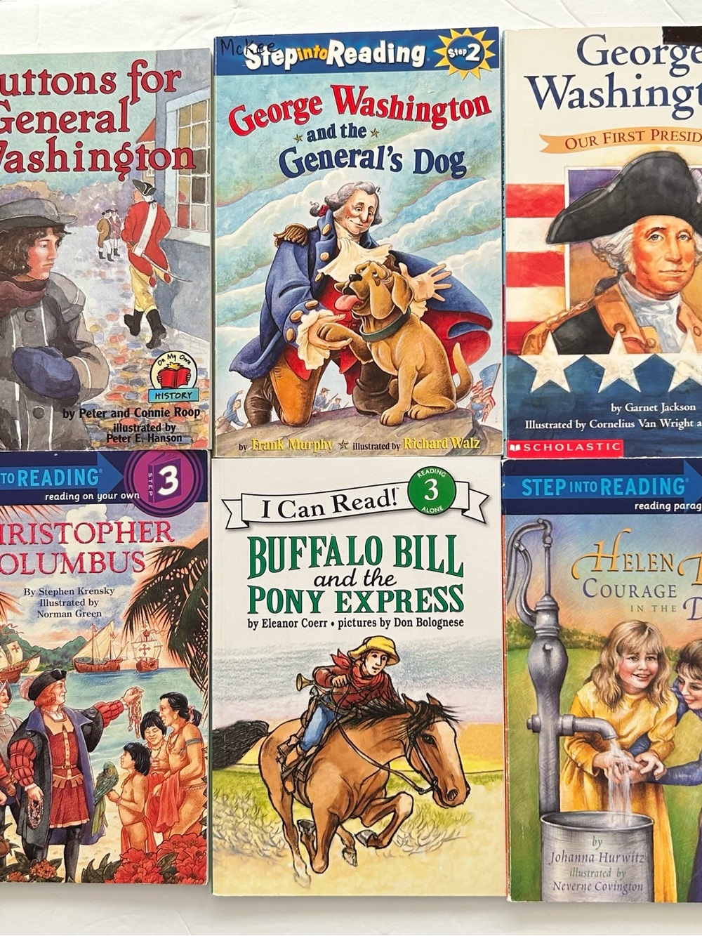Bundle of 6 Children’s Reader Books Historical Figures  Step 2 - Step 4